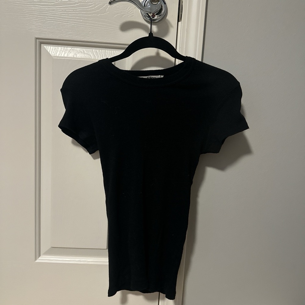 Michael Stars Black Fitted Short Sleeve Tee